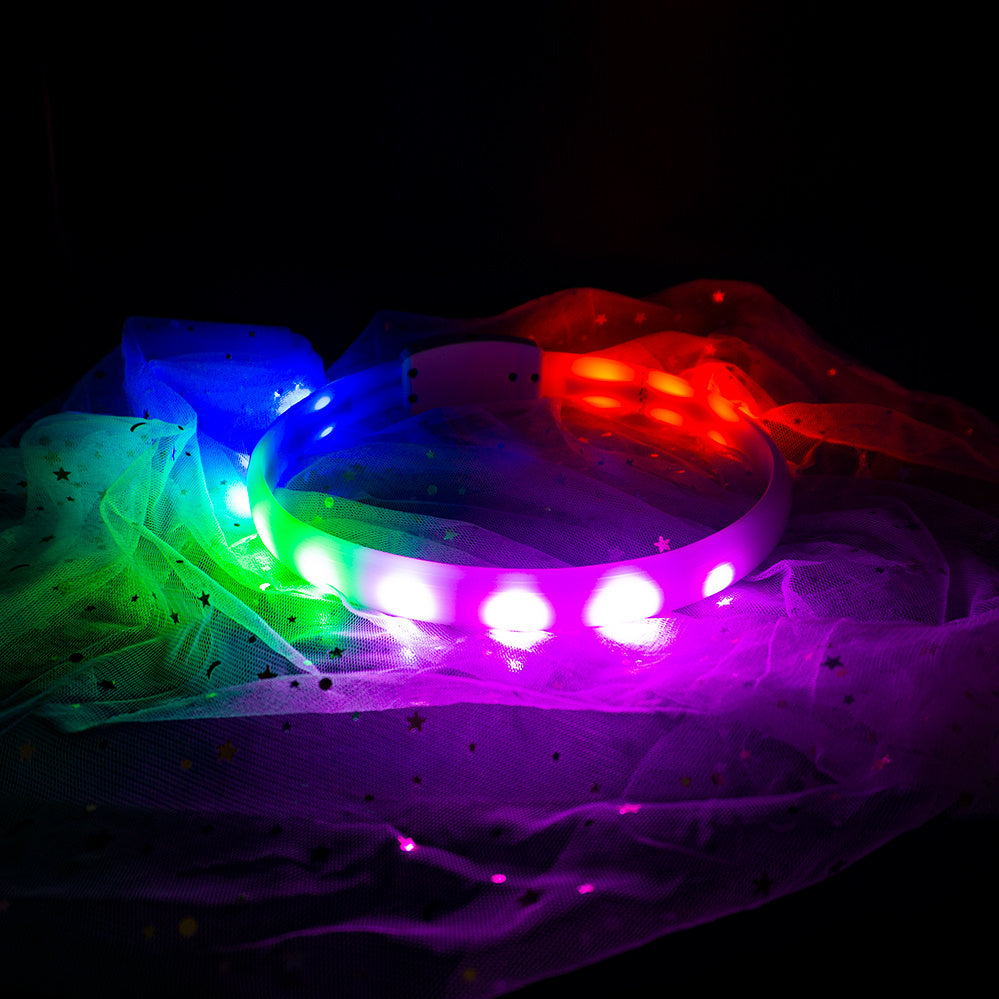 Flash Collar- USB Charging Anti-Lost Silicone Necklace
