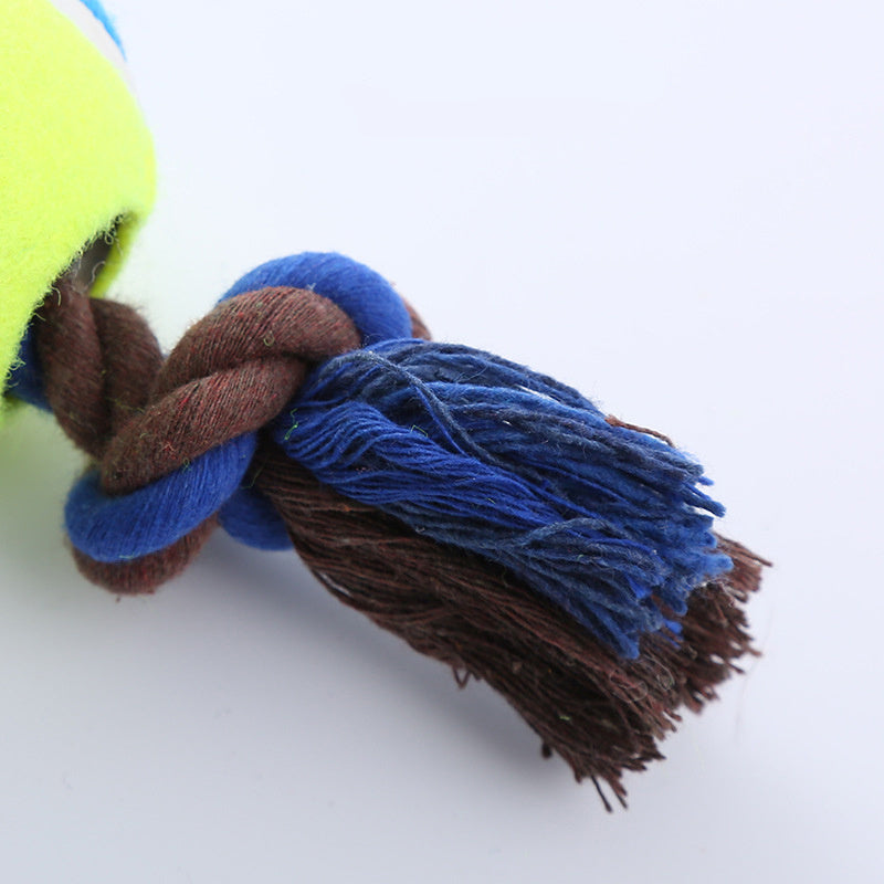 Corduroy Tennis Ball Cotton Rope Dog Bite Resistant