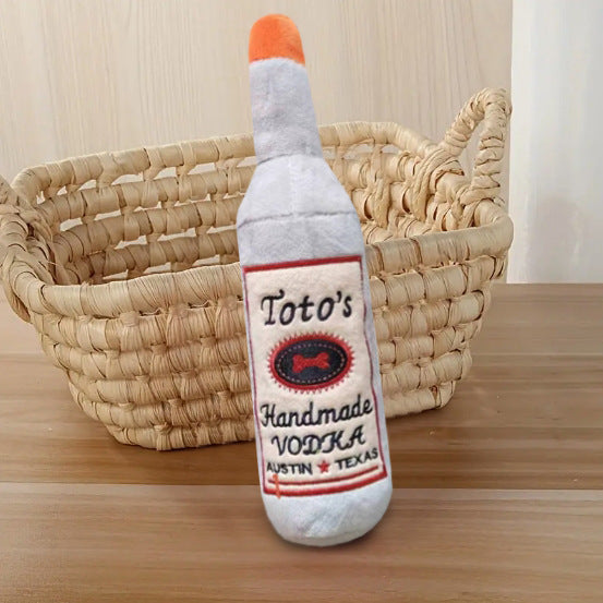 Plush Wine Bottle Sounding Toy