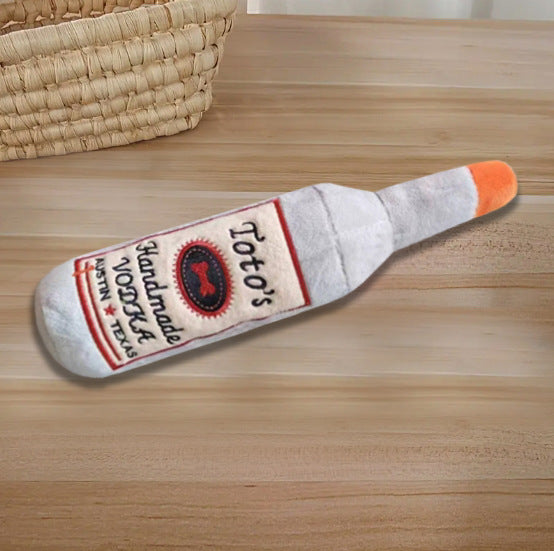 Plush Wine Bottle Sounding Toy