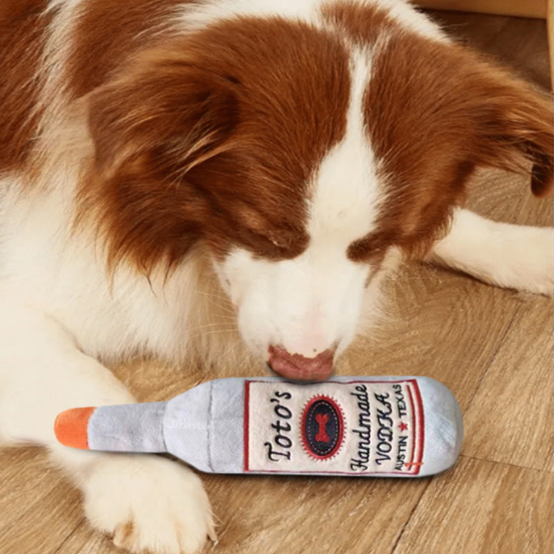 Plush Wine Bottle Sounding Toy
